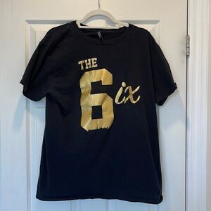 6Set Toronto black and gold men’s large tee shirt